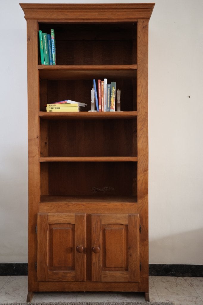 Houten boekenkast, Huis en Inrichting, Kasten | Boekenkasten, Ophalen, Met plank(en), Gebruikt, 200 cm of meer