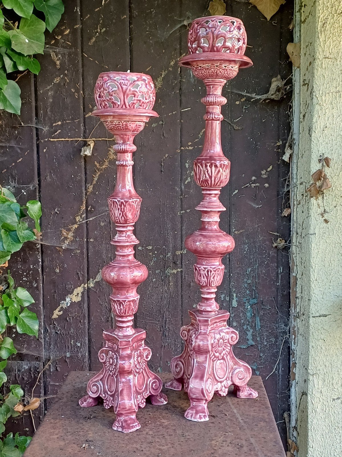 2 grands chandeliers en métal, Enlèvement ou Envoi, Autres matériaux