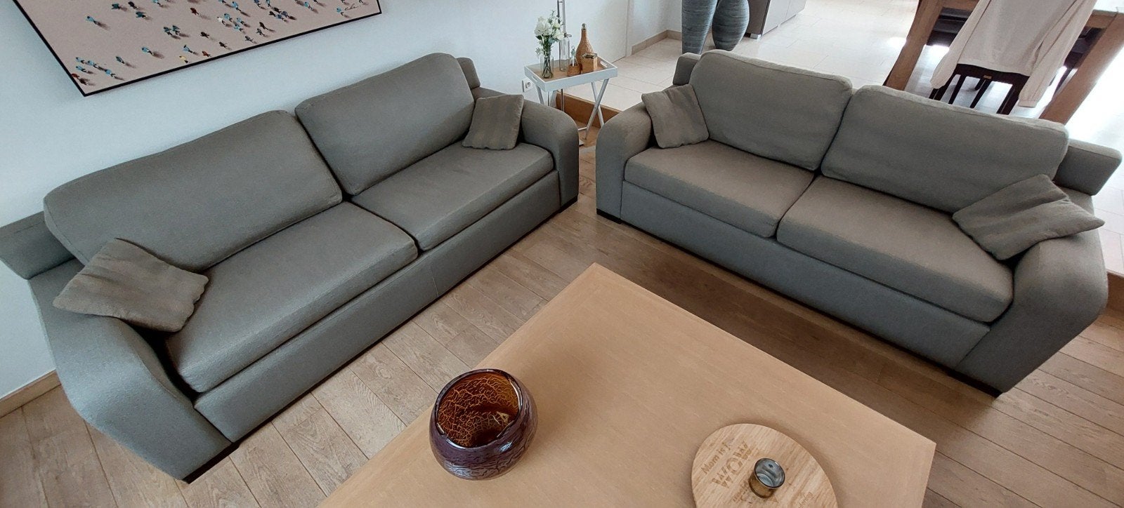 sièges à 2 et 3 places, Maison & Meubles, Enlèvement, Utilisé, Bois, Modern/klassiek