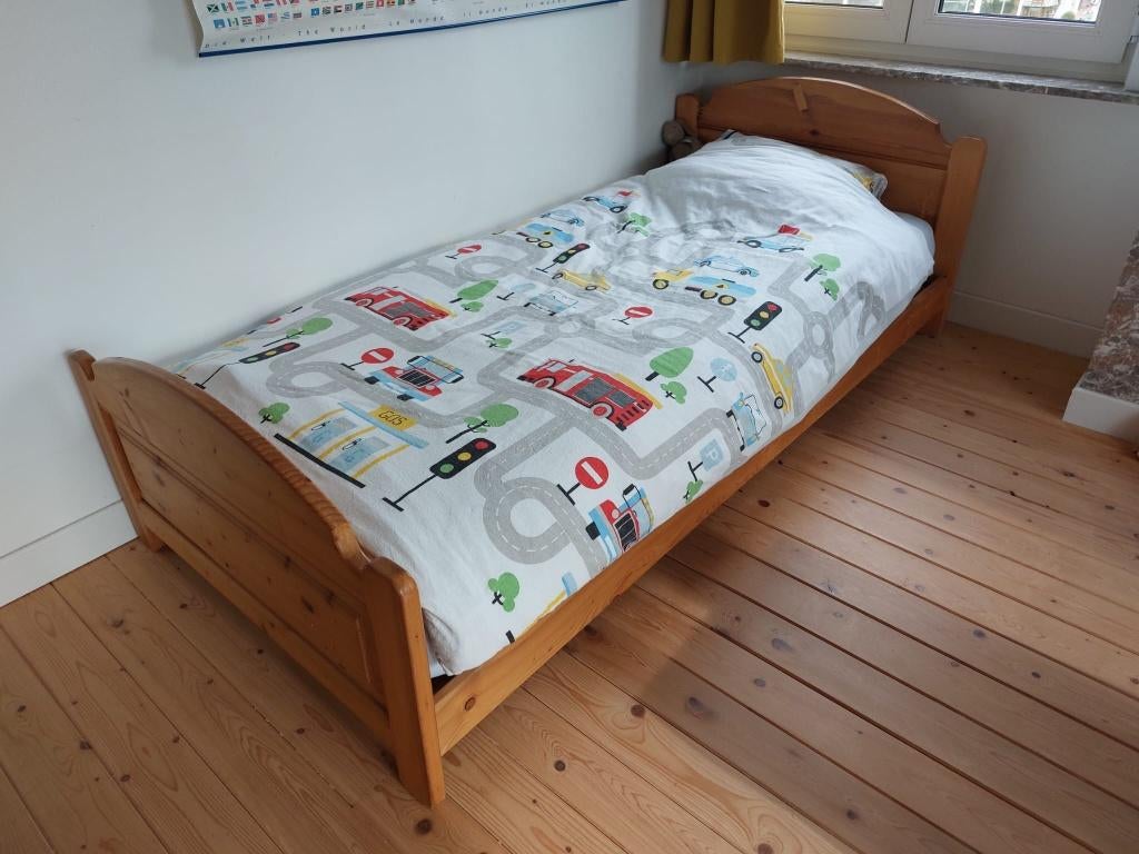 Massief houten Kinderbed / 1 persoonsbed, Matelas, 85 à 100 cm, Enlèvement, 180 cm ou plus