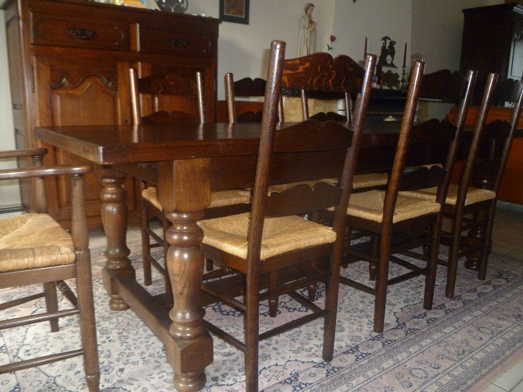 Table et chaises de monastère français, Frans, klassiek, 100 à 150 cm, Enlèvement, Utilisé