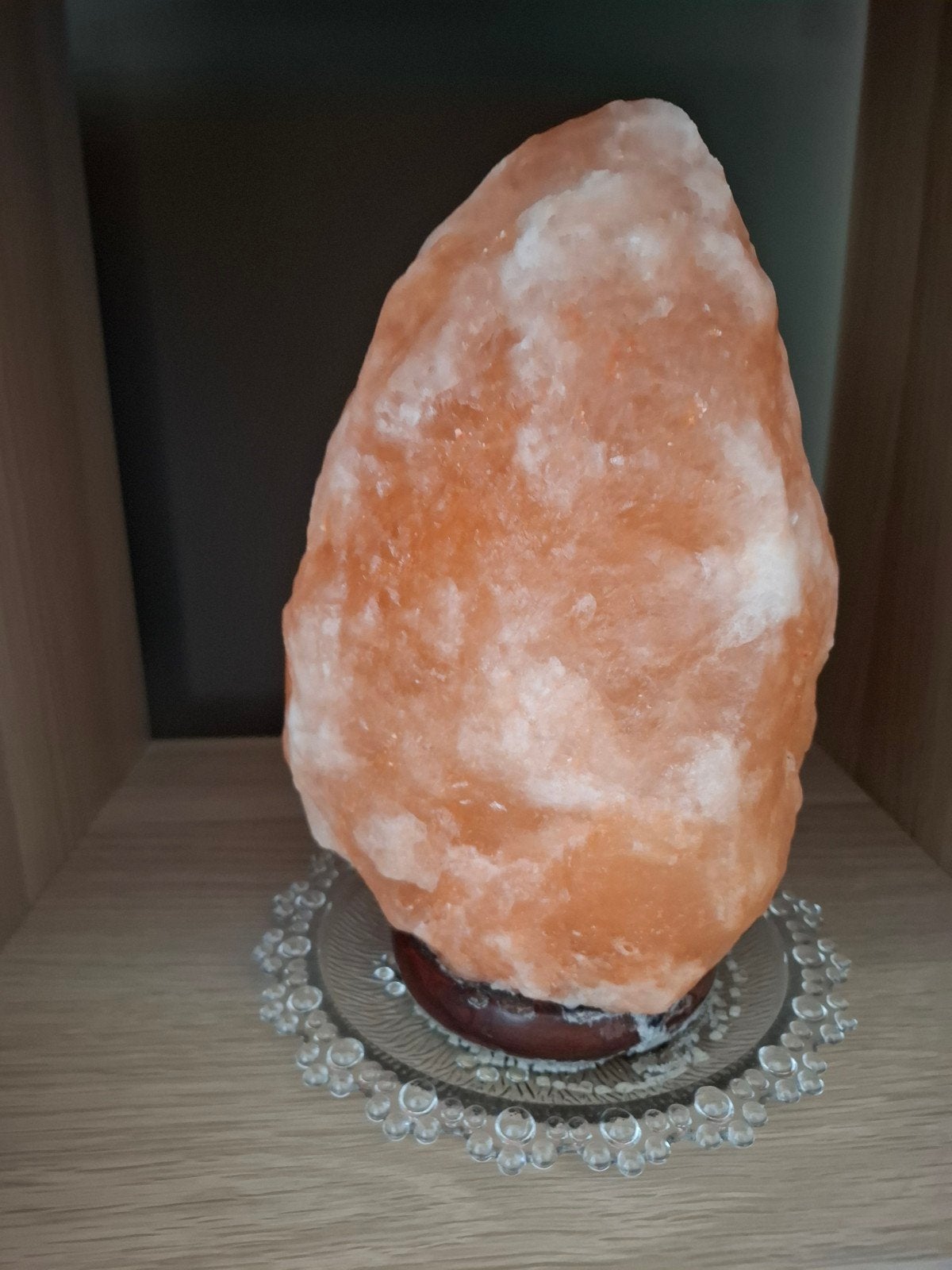 Himalaya zoutlamp circa 25 cm, Huis en Inrichting, Oranje, Ophalen, Zo goed als nieuw, Zoutlamp