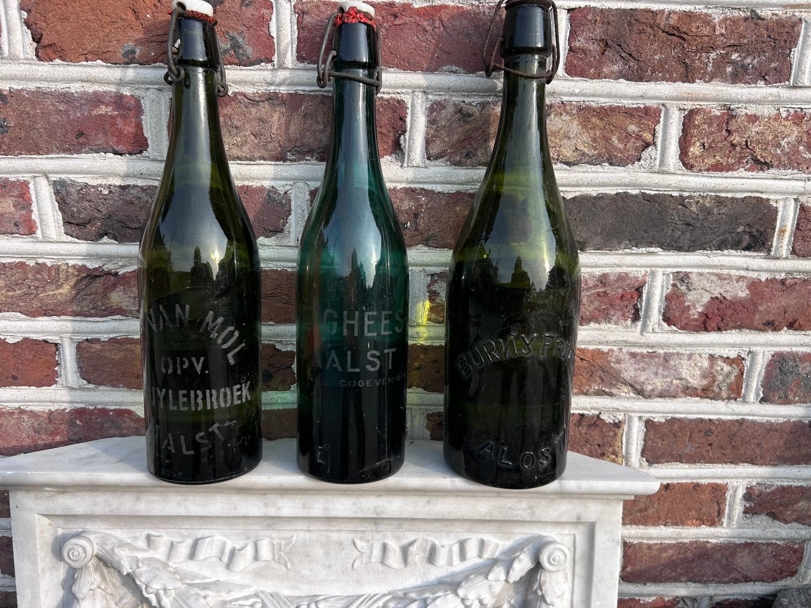 Oude Aalsterse grote bierflessen, Verzamelen, Ophalen, Gebruikt, Flesje(s), Overige merken