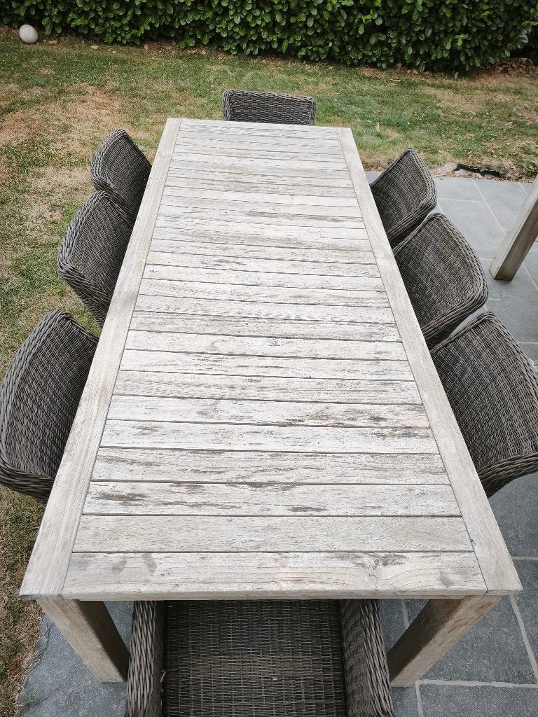 Table teck 240x100, Enlèvement, Utilisé