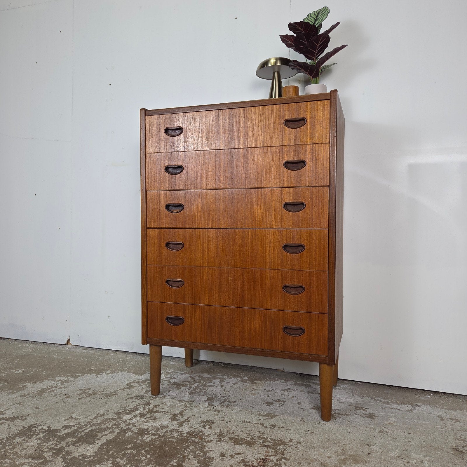 P. Westergaard Møbelfabrik, vintage jaren 60 Deense ladekast, Ophalen, Zo goed als nieuw, Minder dan 50 cm, 90 tot 105 cm