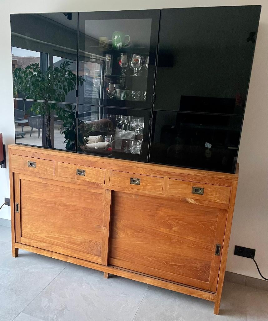 Ikea Besta Kasten zwart, Huis en Inrichting, Ophalen, Met deur(en), 100 tot 150 cm, 150 tot 200 cm