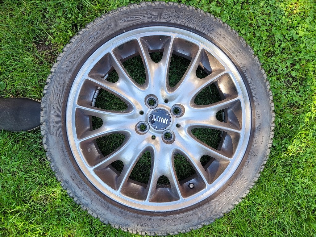 Jantes R55 R56 R57 R58 R59 Styling JCW Cross Spoke R114, Pneus hiver, Véhicule de tourisme, 185 mm, 17 pouces
