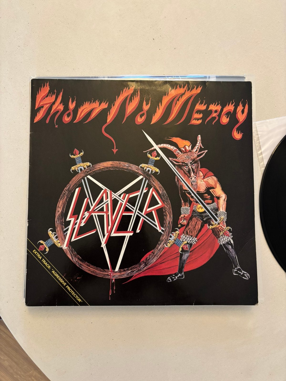 Lp slayer - show no mercy 1984 vinyl vg+ roadrunner, Ophalen of Verzenden, Zo goed als nieuw, LP