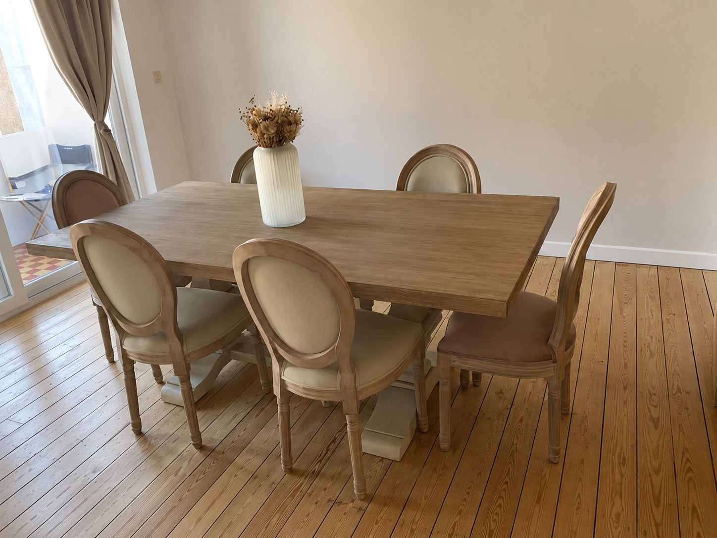 Table a manger en chaine massive, Maison & Meubles, Salles à manger complètes, Enlèvement, Comme neuf