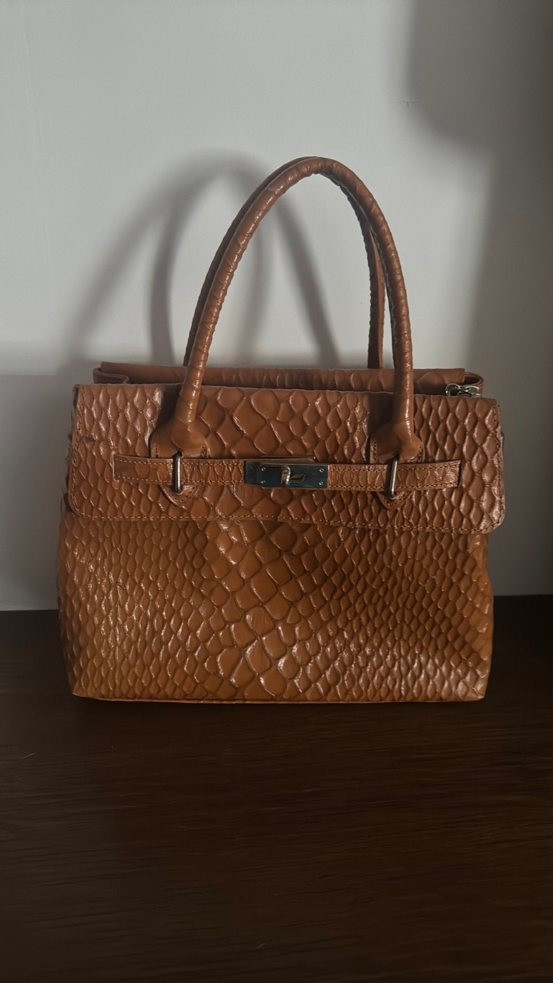 Leer tas, Handtassen en Accessoires, Ophalen, Zo goed als nieuw