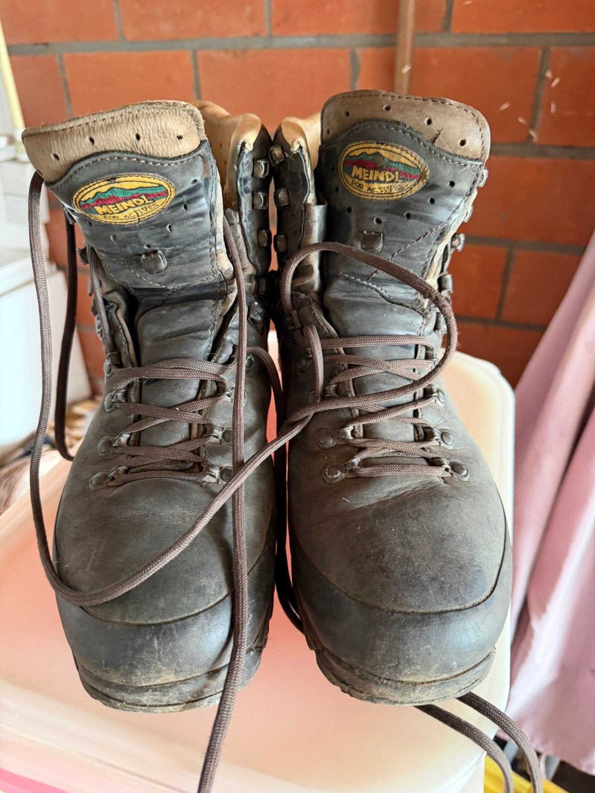 Bottes de montagne en cuir Meindl Island, Enlèvement, Comme neuf, Chaussures
