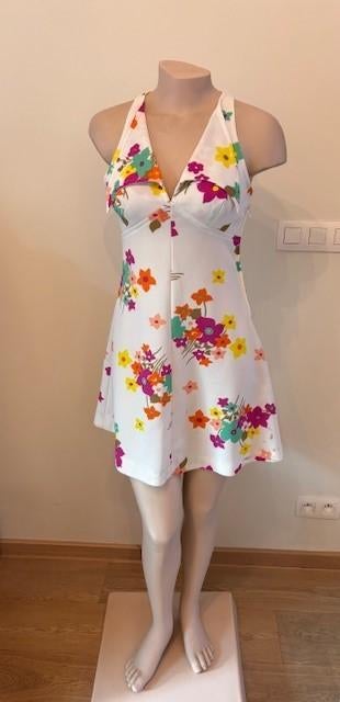 Robe rétro Happy Vintage (S), Vêtements | Femmes, Robes, Enlèvement ou Envoi, Porté, Blanc, Au-dessus du genou
