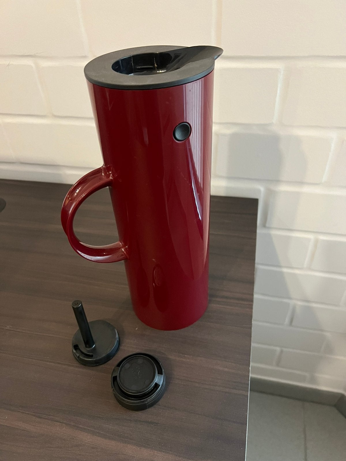 Stelton thermoskan 1L, Ophalen, Gebruikt, Rood, Overige merken