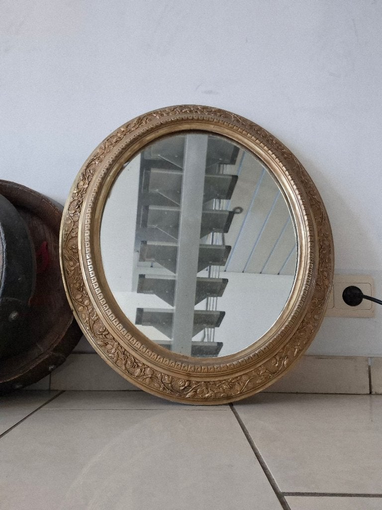 Miroir Vintage, Maison & Meubles, Accessoires pour la Maison | Miroirs, Enlèvement, Utilisé, Ovale
