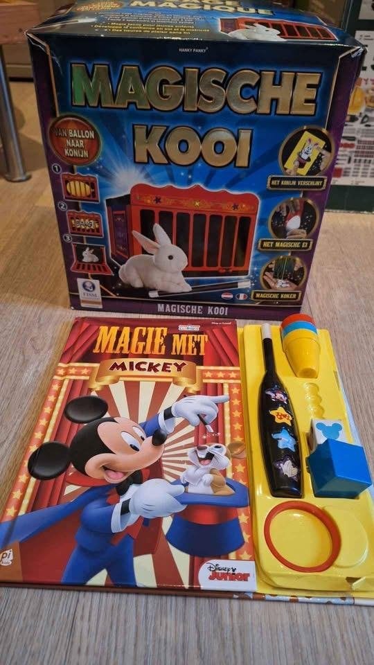 Goocheldoos 'Magische kooi' + goochelboekje van Mickey, Kinderen en Baby's, Speelgoed | Overig, Ophalen of Verzenden, Gebruikt