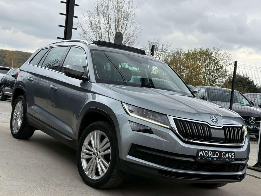 Skoda Kodiaq 2.0 CR TDi DSG TOIT PANO COCKPIT DISTRO CAM360, Cuir, Argent ou Gris, Achat, 7 places