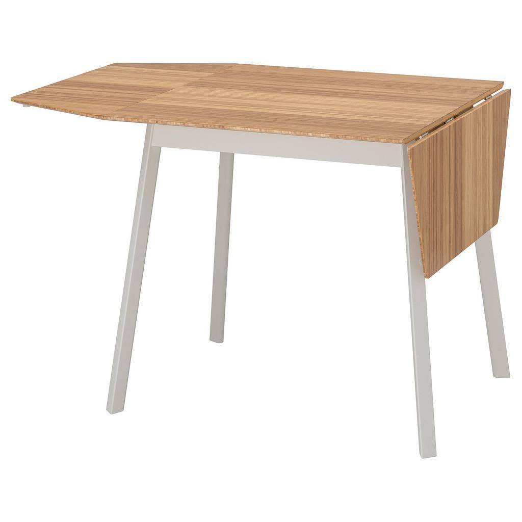IKEA uitklapbare tafel bamboo/white, Huis en Inrichting, Bureaus, Ophalen