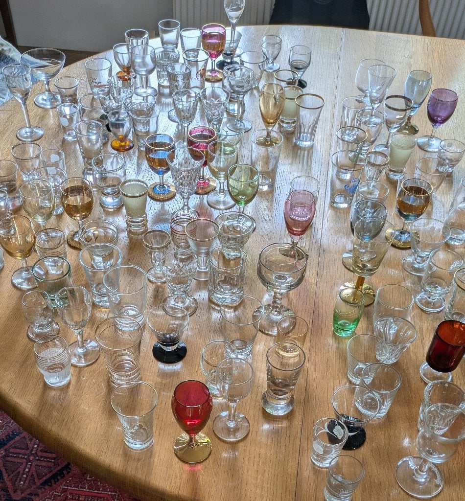 borrelglaasjes 119 stuks verzameling, Verzamelen, Ophalen