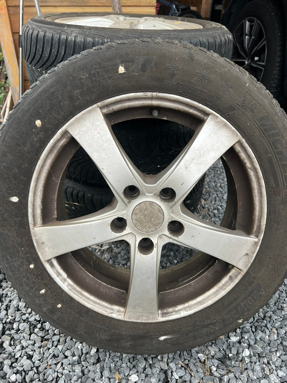 4 winterbanden met velgen, Auto-onderdelen, Ophalen, Velg(en), 16 inch, 205 mm