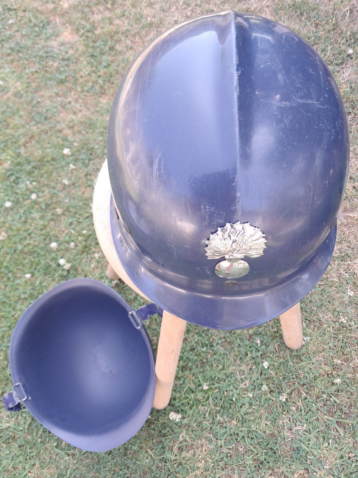 Rijkswacht helm compleet, Verzamelen, Ophalen of Verzenden, Rijkswacht