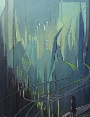Kunsthandel Gennep - "Randstad", Antiquités & Art, Art | Peinture | Moderne, Enlèvement ou Envoi, Papier/carton, Peint à la main