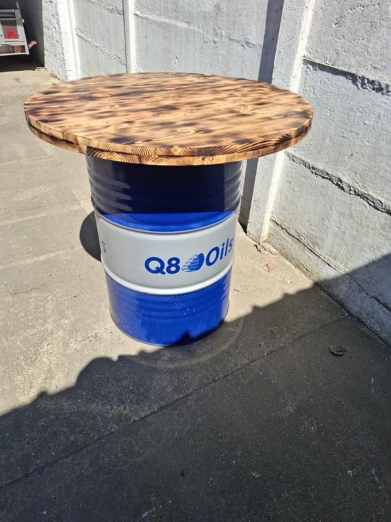 Staan tafel olie ton, Ophalen