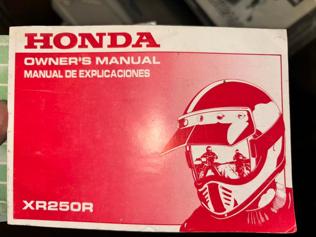 1990 Honda XR250, owner’s manual, Motoren, Handleidingen en Instructieboekjes, Ophalen of Verzenden, Honda