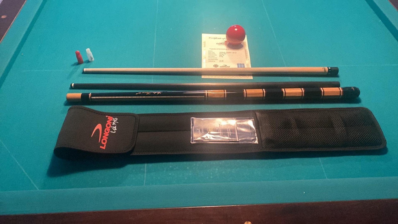 Longoni Ambra Legacy 80th, Sports & Fitness, Billards & Billards américains, Enlèvement, Neuf, Queue ou Boules