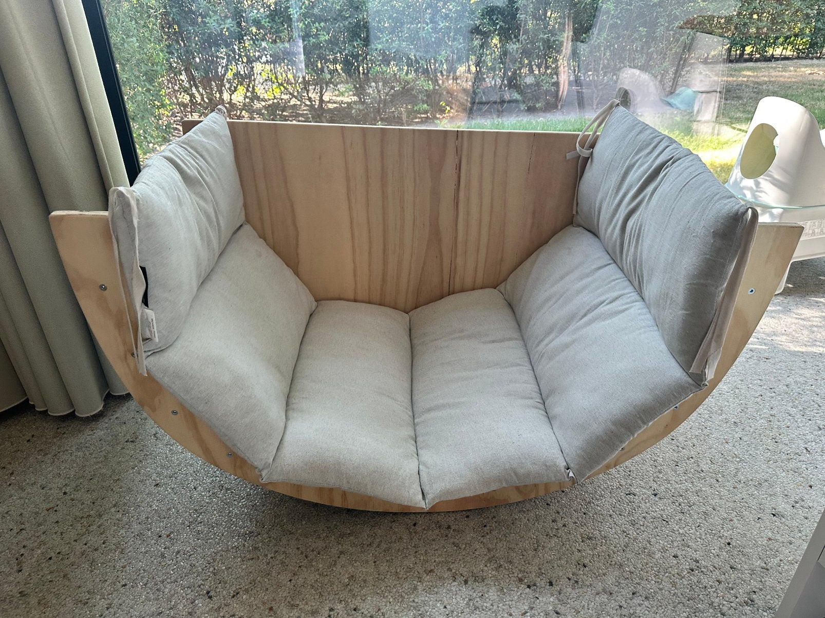 Speelboog-klimrek-tafel Montessori, Ophalen, Zo goed als nieuw, Hout