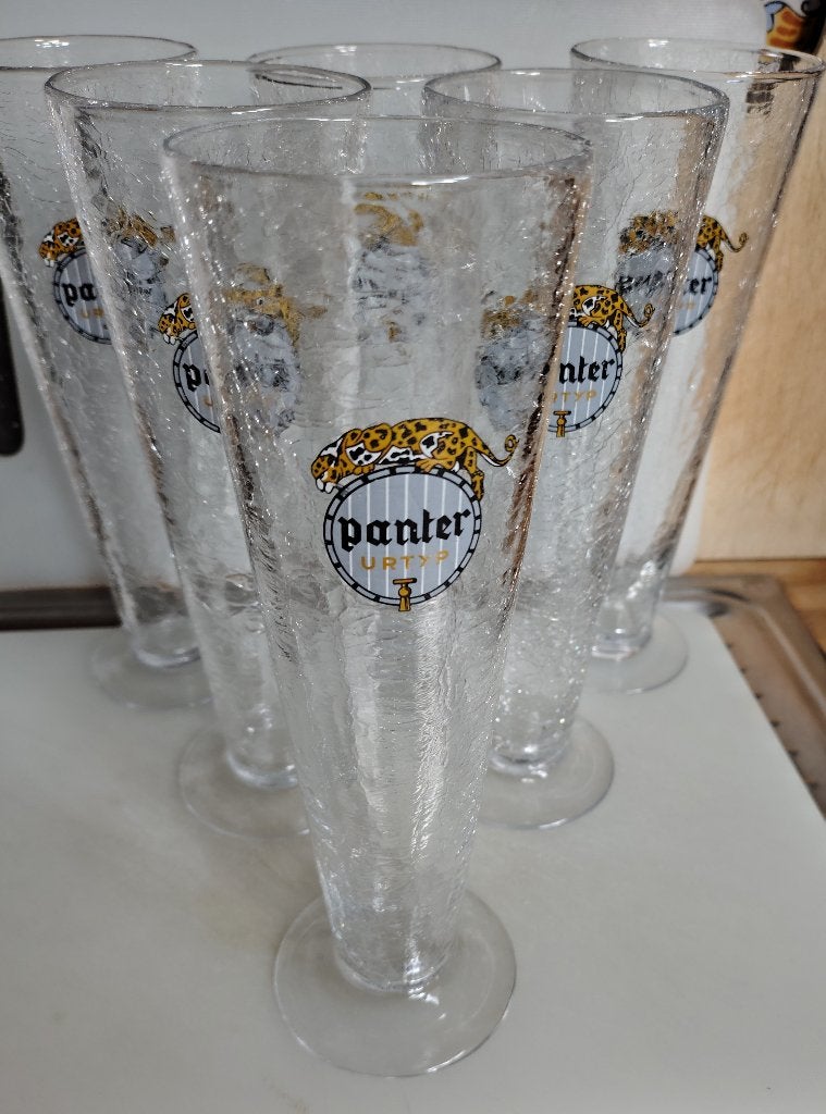 Vintage bierglazen Panter Urtyp, Verzamelen, Ophalen of Verzenden, Zo goed als nieuw, Bierglas