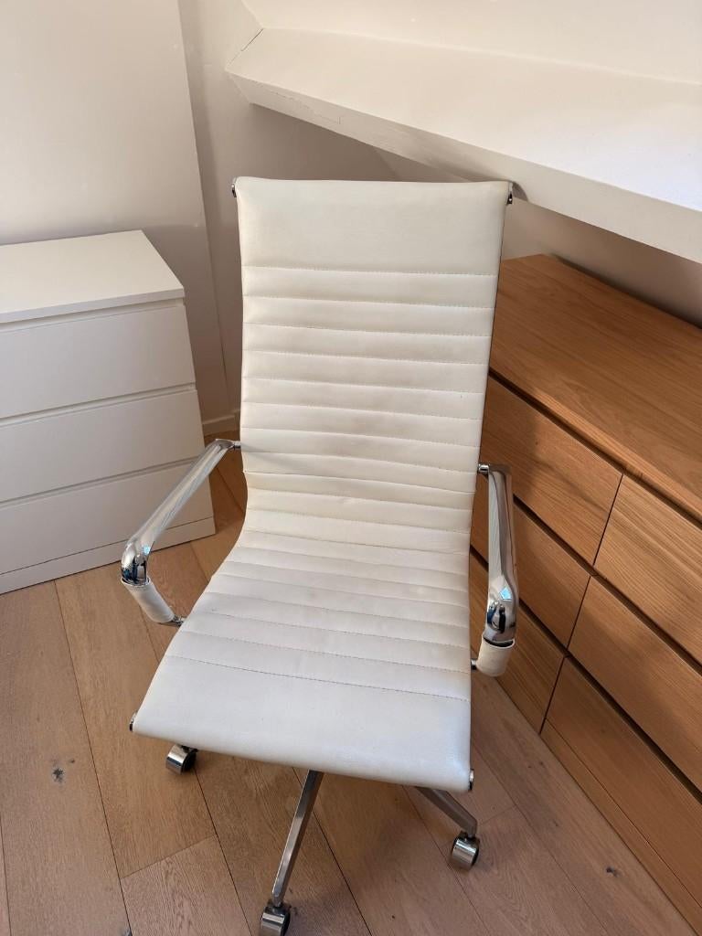 Design Bureaustoel, Huis en Inrichting, Ophalen, Gebruikt, Wit, Bureaustoel