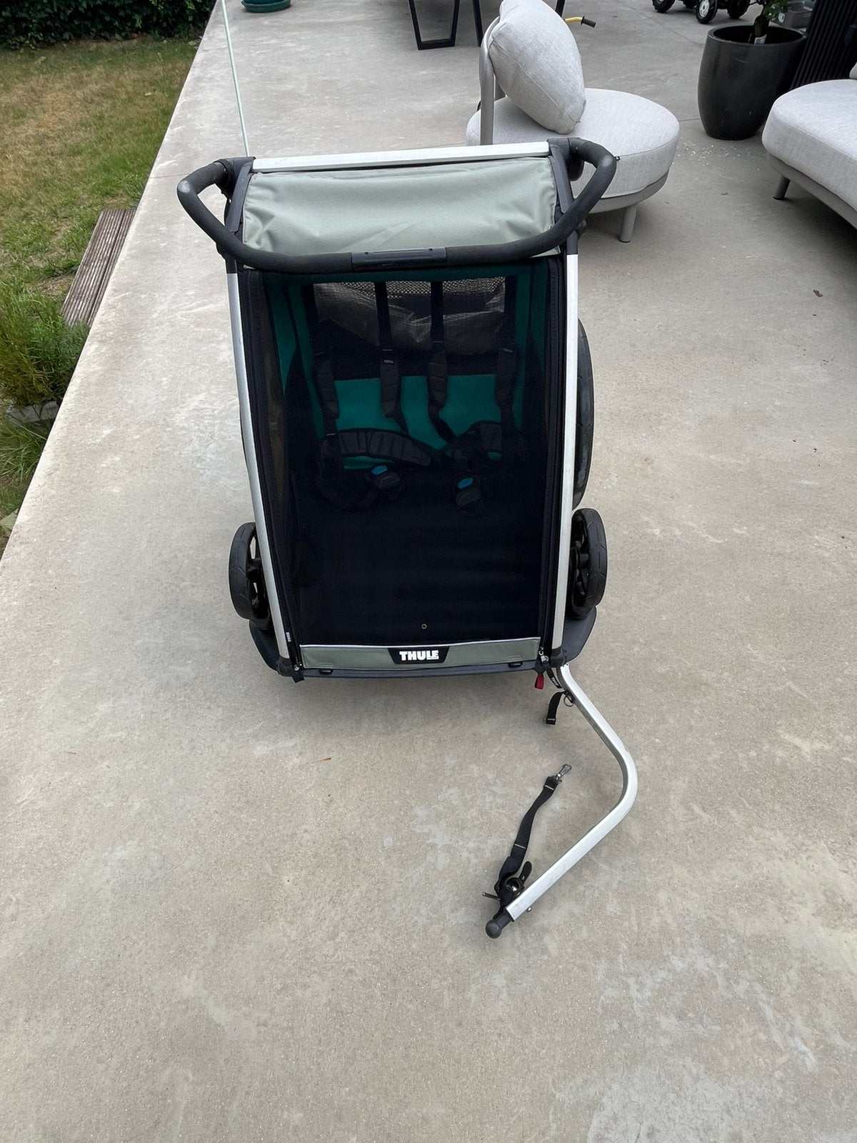 Thule chariot lite 2, Fietsen en Brommers, Ophalen, Gebruikt, Vering, Kinderkar