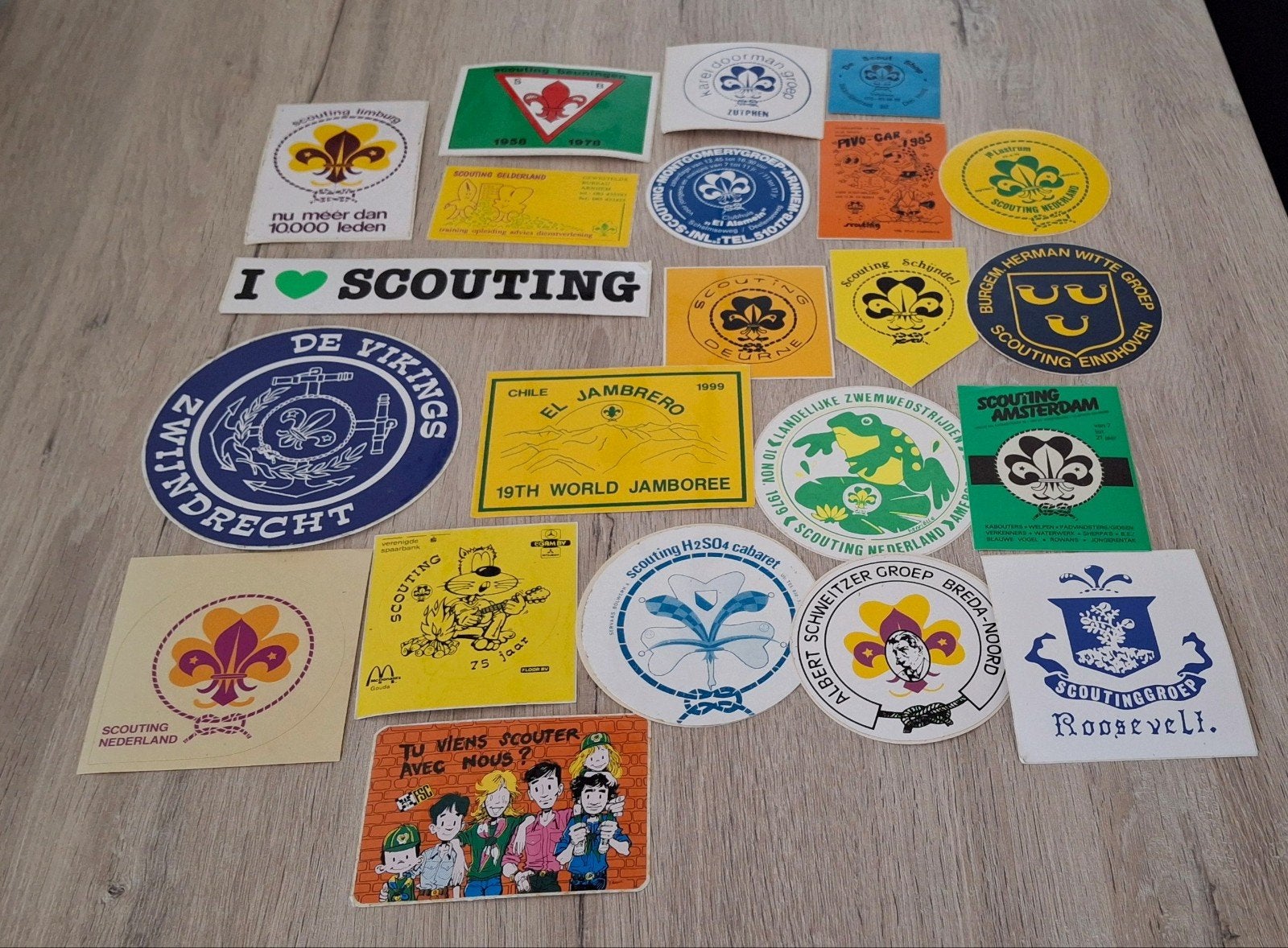 Groot lot stickers Scouting scouts Nederland, Ophalen of Verzenden, Zo goed als nieuw, Overige typen
