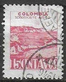Colombie 1945 - Yvert 143PA - Baie de Santa Maria (ST), Envoi, Affranchi