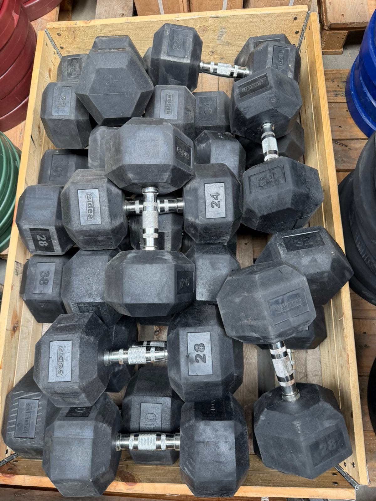 Sidea Hexa Dumbells 22kg t/m 40kg, Ophalen, Gebruikt, Dumbbell