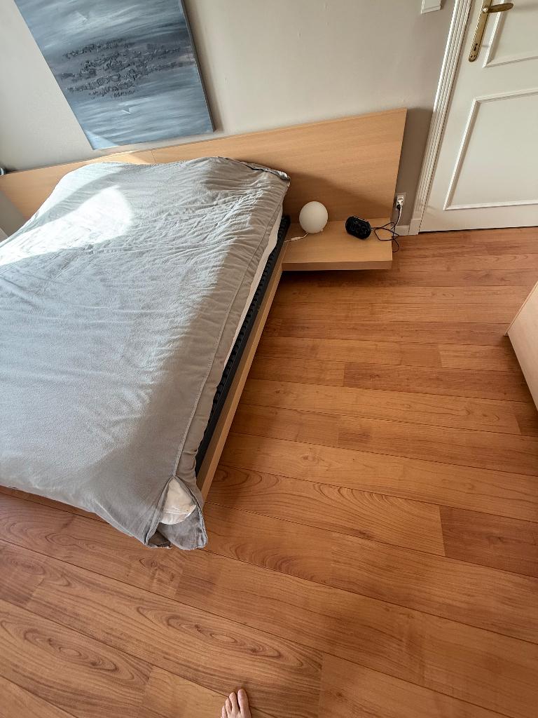 Bed+kast, Ophalen, Gebruikt, Tweepersoons