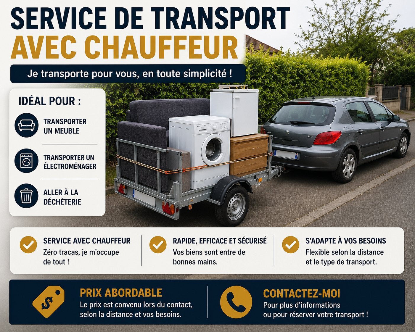 Transport remorque, Enlèvement, Comme neuf