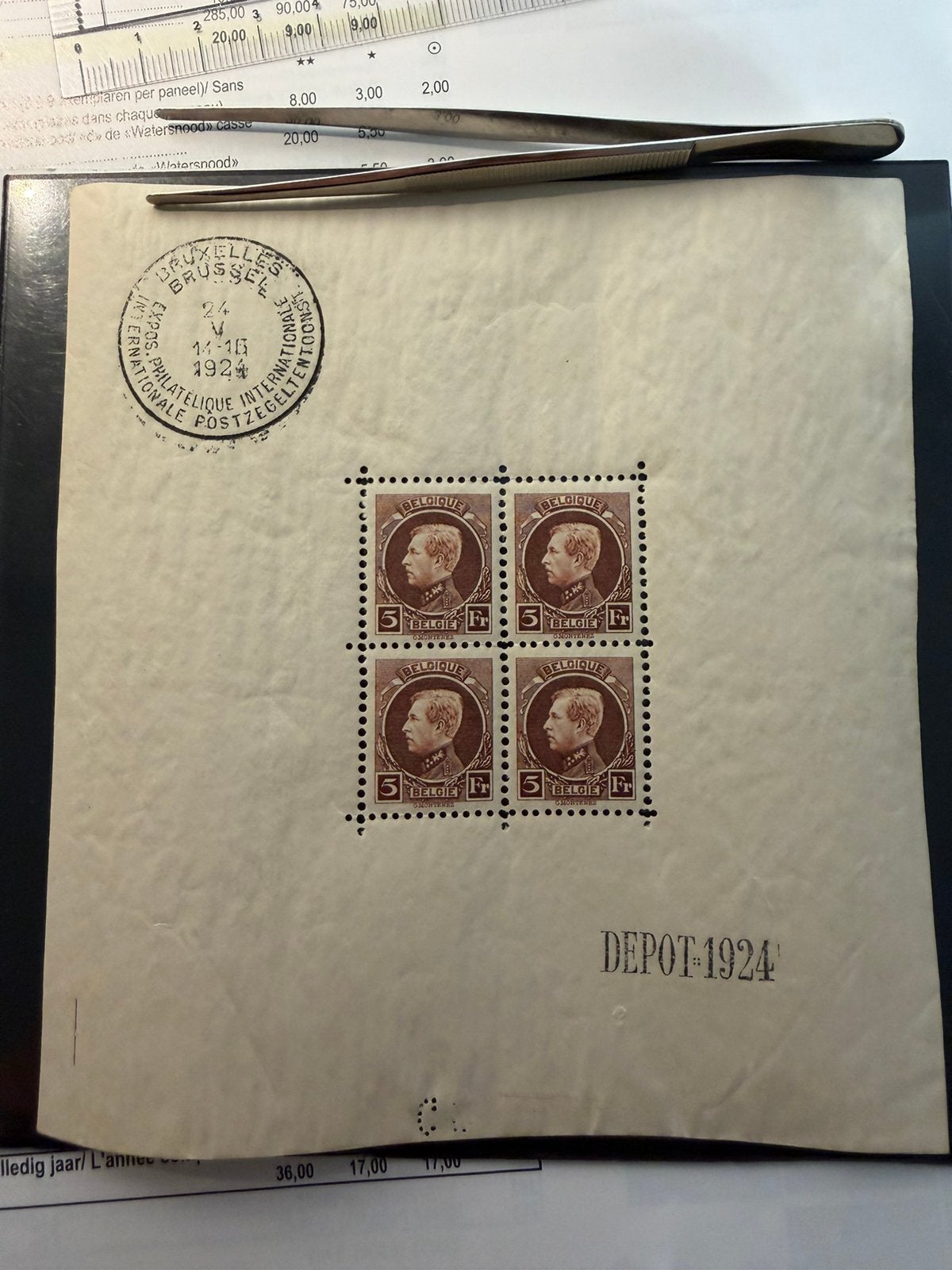 België 1924 blok1 postfris, Timbres & Monnaies, Timbres | Albums complets & Collections, Enlèvement ou Envoi