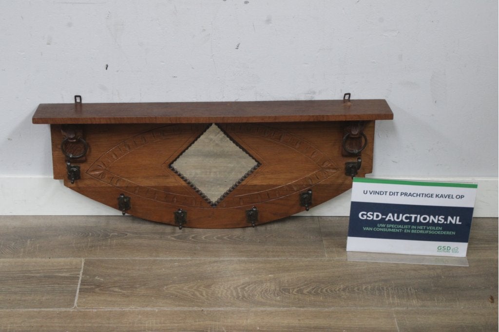 Art Deco kapstok met spiegel, Huis en Inrichting, Niet ingevuld, Niet ingevuld, Niet ingevuld