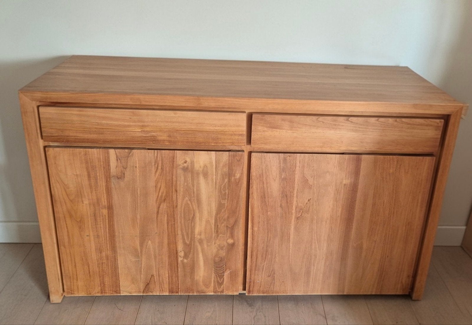 teak dressing 1.55m, Huis en Inrichting, Ophalen, Zo goed als nieuw, Teak, Met lade(s)