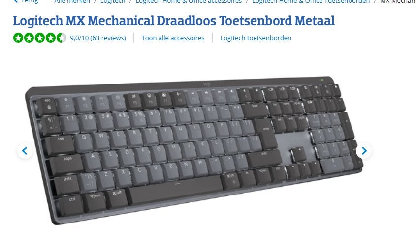 Logitech MX mechanical toetsenboord, Neuf, Logitech G, Azerty, Ergonomique