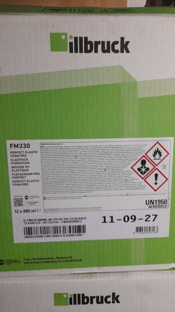 Purschuim FM330 PERFECT ELASTIC FOAM PRO 880ml illbruck, Bricolage & Construction, Isolation & Étanchéité, Enlèvement ou Envoi