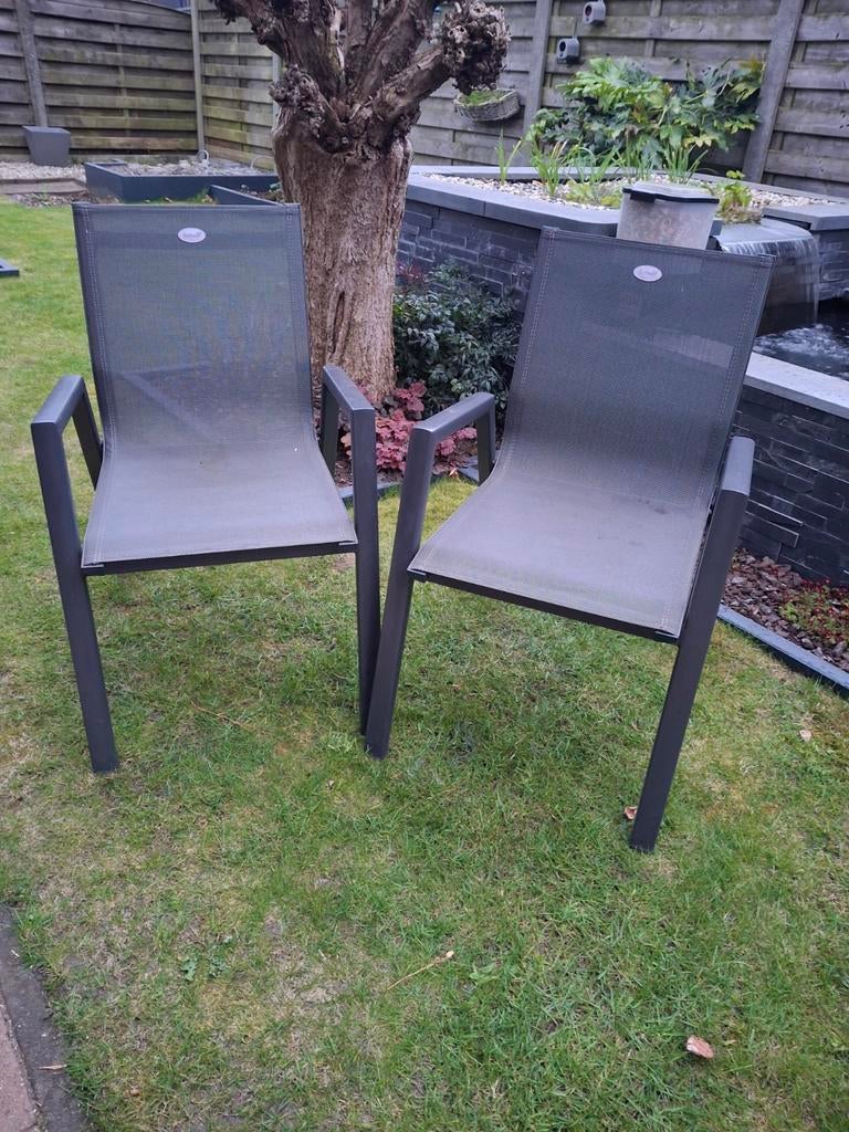 2 Hartman tuinstoelen antraciet grijs..., Tuin en Terras, Ophalen