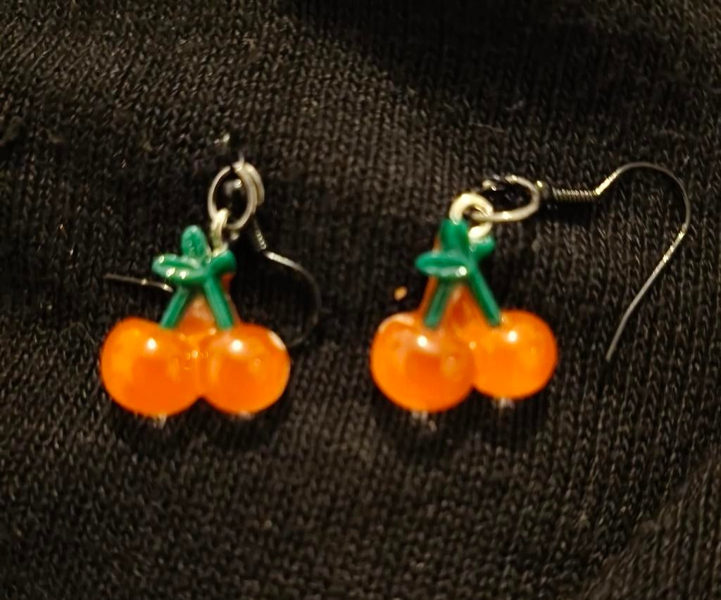 Kersenoorbellen, Handtassen en Accessoires, Oorbellen, Overige materialen, Hangers, Nieuw, Ophalen of Verzenden