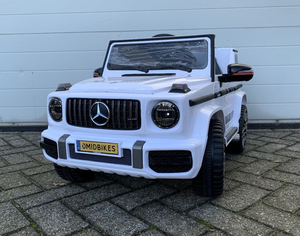 Mercedes G63 Edition wit 12v -RC - Leder zit - Rubberband, Enlèvement ou Envoi, Neuf