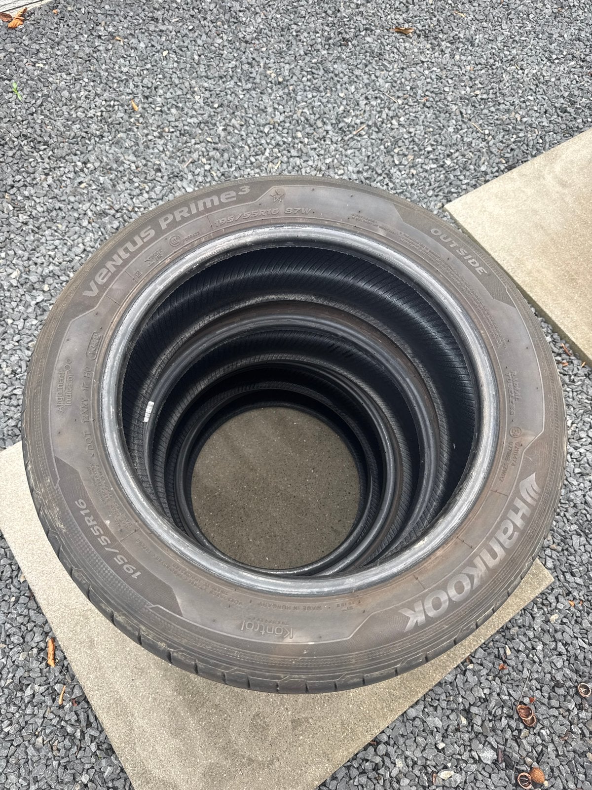 4 Hankook zomerbanden Ventus prime 3 16 inch, Enlèvement, Comme neuf