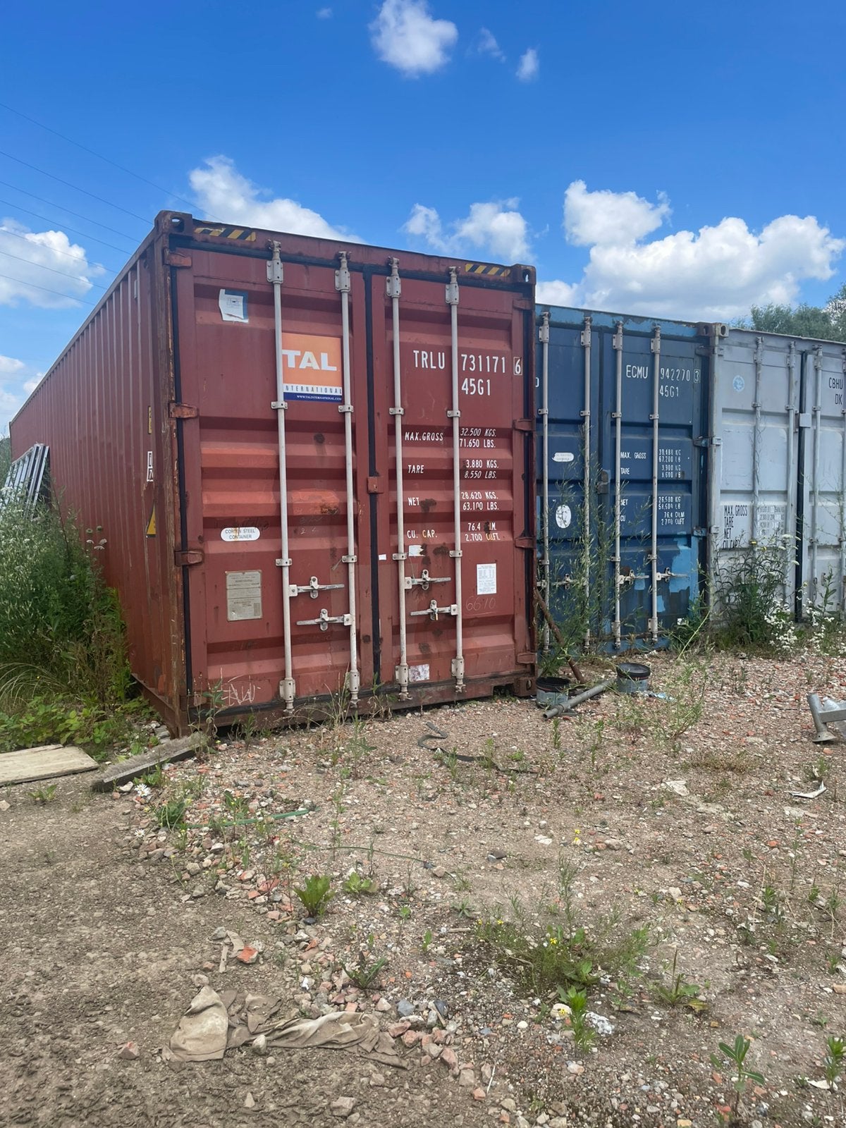 Zeecontainer 40 ft HC 76m3, Ophalen