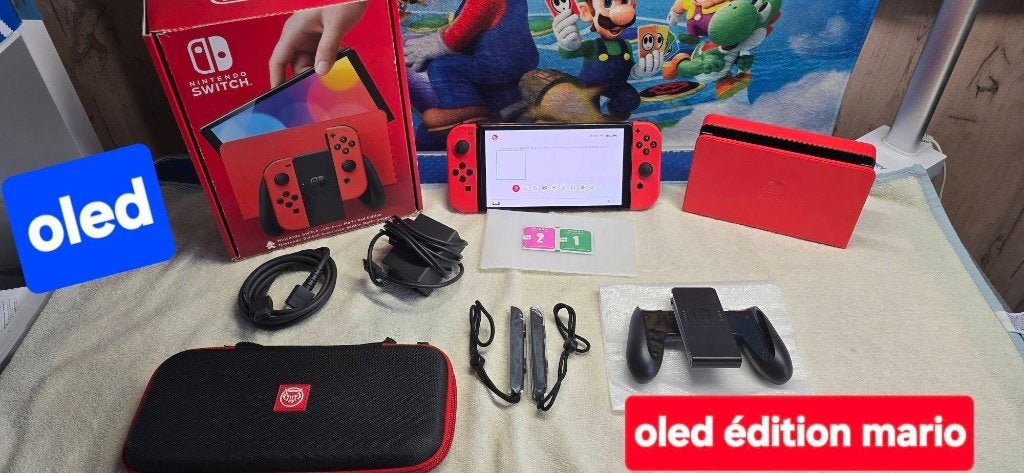 consoleschakelaar oled 'limit.edit. mario+garantie(compleet), Games en Spelcomputers, Games | Nintendo Switch, Ophalen of Verzenden