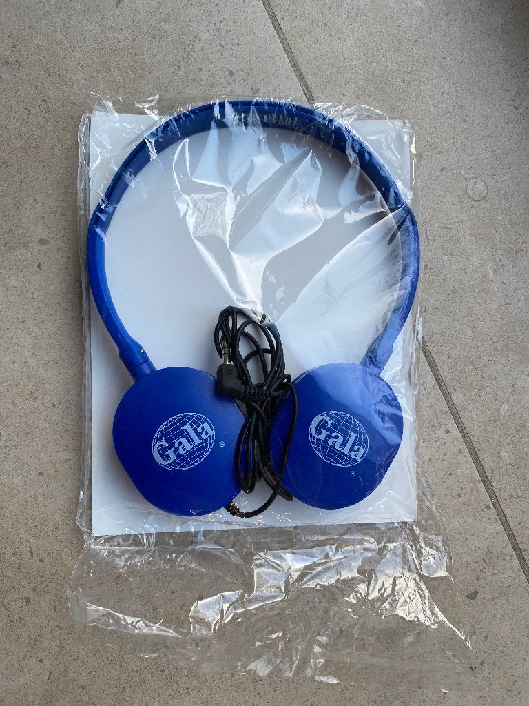 Blauwe koptelefoon met mini jack - NIEUW, Telecommunicatie, Mobiele telefoons | Oordopjes, Ophalen of Verzenden, Nieuw, Blauw