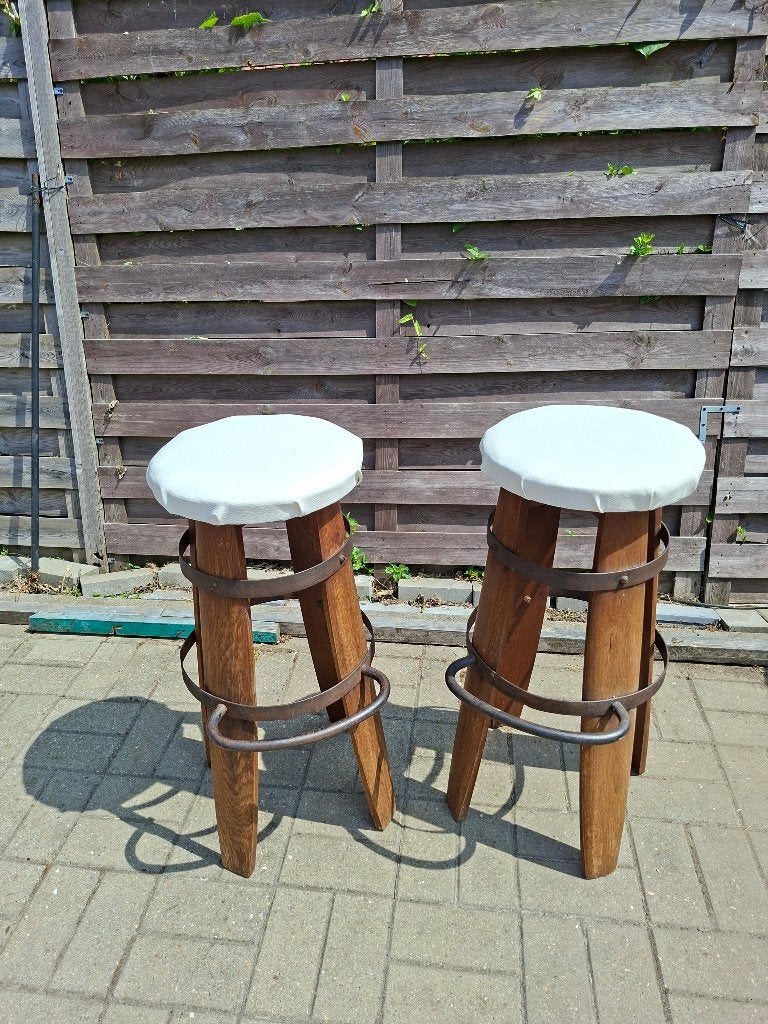 2 tabourets, Enlèvement, Comme neuf, Bois